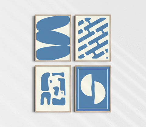 Blue Abstracts Print Bundle